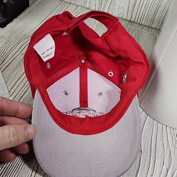 Ohio State OSU Buckeyes Adjustable Unisex Hat Red & Grey - Picture 5 of 7